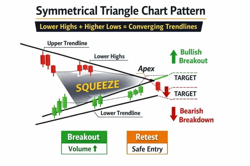 Symmetrical Triangle Pattern क्या होता है