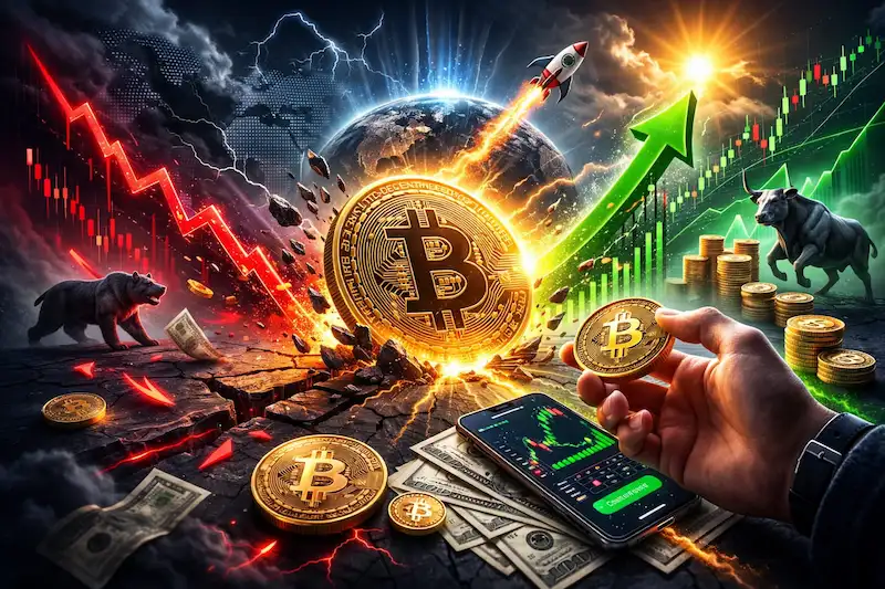 crypto market crash 2026 opportunity buy zone vs panic selling